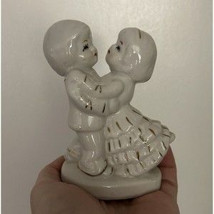 Vintage Dancing couple White and Gold by GOT Gilded Grandmillennial Bride Groom